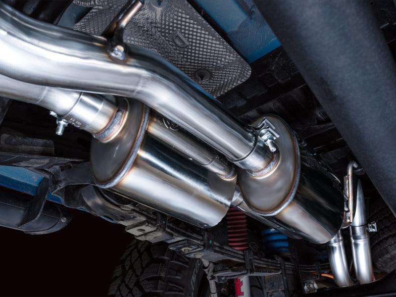 AWE 16-22 Toyota Tacoma 0FG Catback Exhaust w/ BashGuard - Dual Diamond Black Tips - Corvette Realm