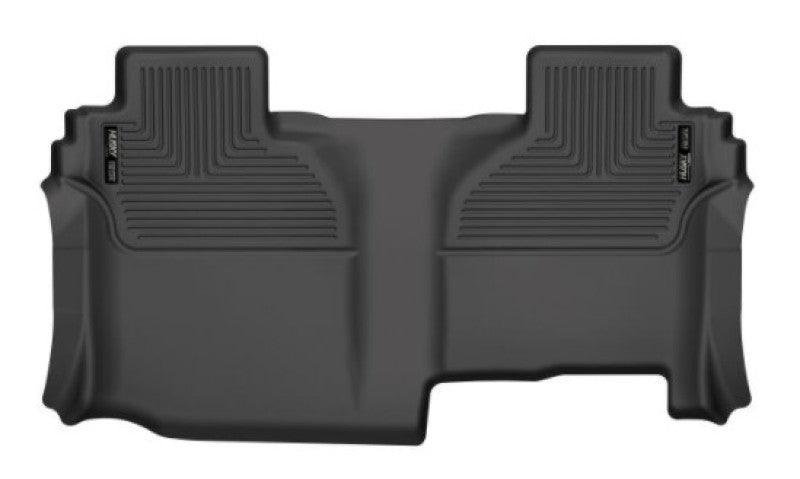 Husky Liners 19-21 Silverado/Sierra 1500/2500/3500 Double Cab X-ACT 2nd Seat Floor Liner - BLK - Corvette Realm