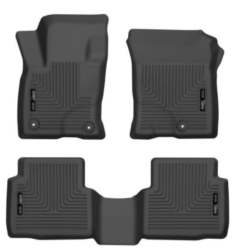 Husky Liners 20-21 Ford Escape All Models Exc Hybrid Weatherbeater Front and 2nd Seat Liners - BLK - Corvette Realm