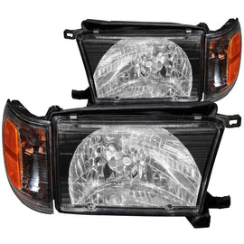 ANZO 1999-2002 Toyota 4Runner Crystal Headlights Black - Corvette Realm