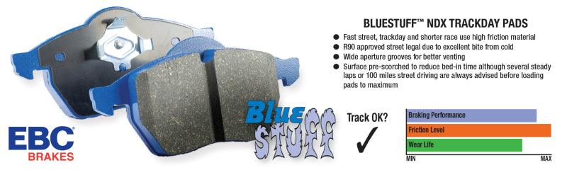 EBC 06-09 Audi RS4 4.2 (Cast Iron Rotors) Bluestuff Front Brake Pads - Corvette Realm