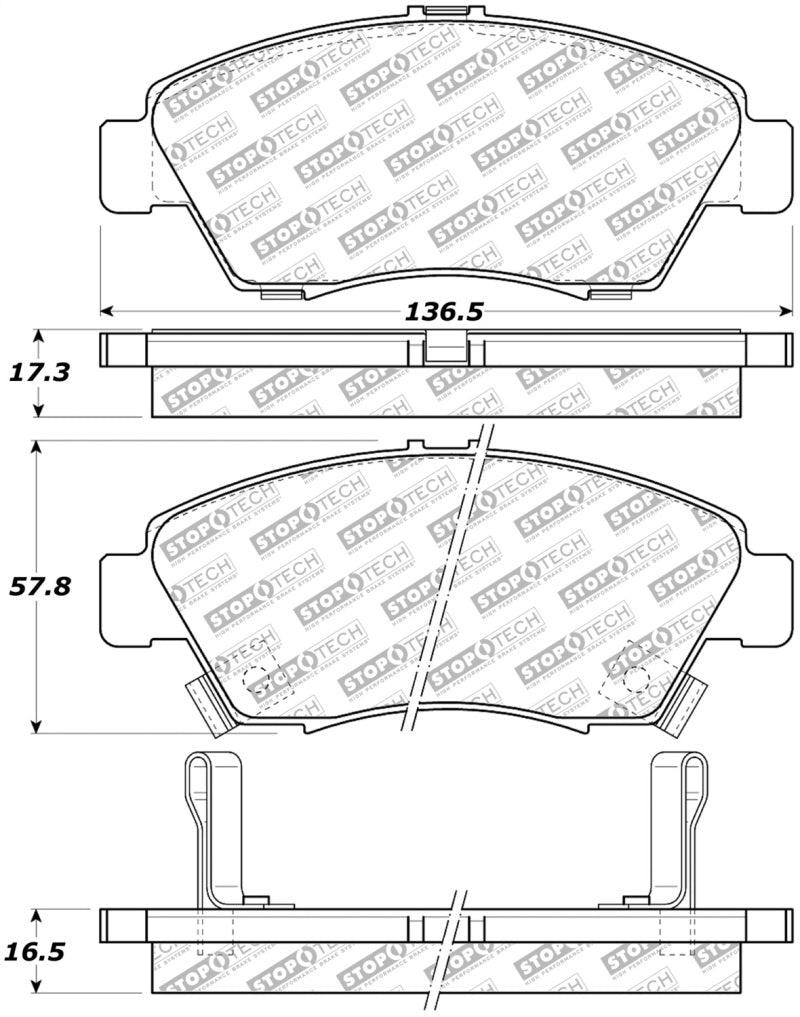 StopTech Street Select Brake Pads - Rear - Corvette Realm