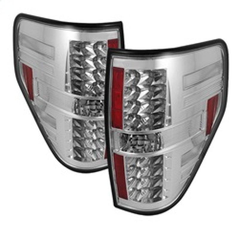 Spyder Ford F150 09-14 LED Tail Lights Chrome ALT-YD-FF15009-LED-C - Corvette Realm