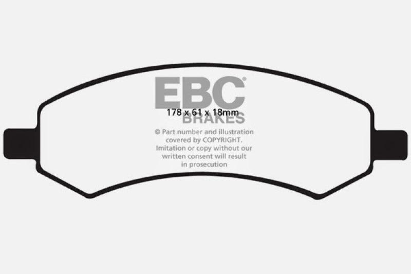 EBC 06-09 Chrysler Aspen 4.7 Greenstuff Front Brake Pads - Corvette Realm