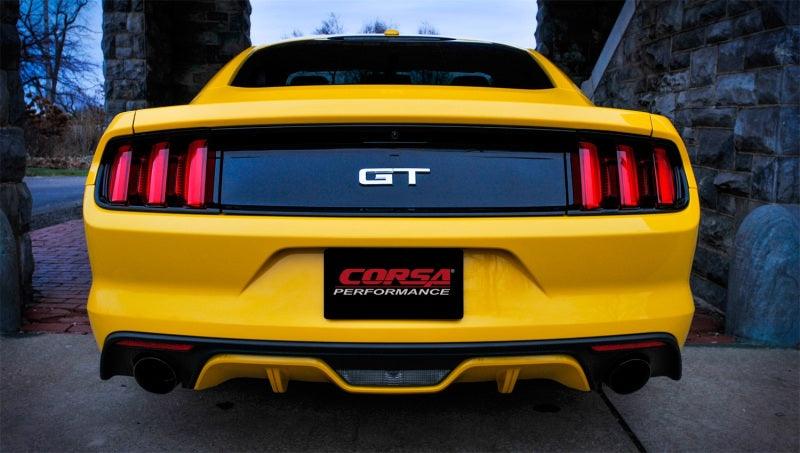 Corsa 2015 Ford Mustang GT Fastback 5.0 3in Xtreme Cat Back Exhaust w/ Dual Black 4.5in Tips - Corvette Realm