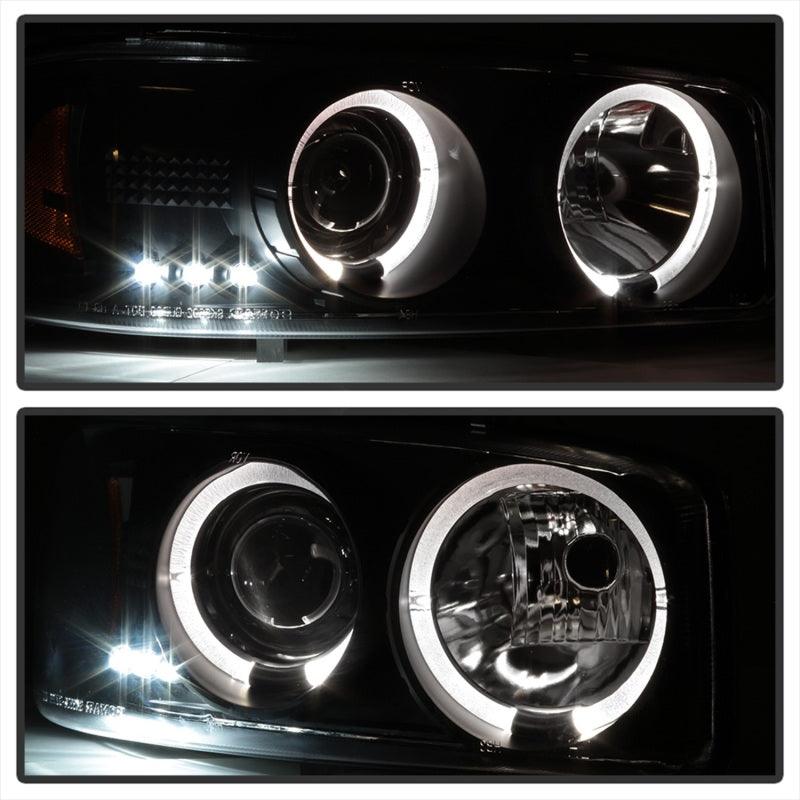 Spyder GMC Sierra 1500/2500/3500 99-06 Projector Headlights LED Halo LED Black PRO-YD-CDE00-HL-BK - Corvette Realm