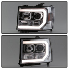 Load image into Gallery viewer, Spyder GMC Sierra 1500/2500/3500 07-13 V2 Projector Headlights - Chrome PRO-YD-GS07V2-LBDRL-C