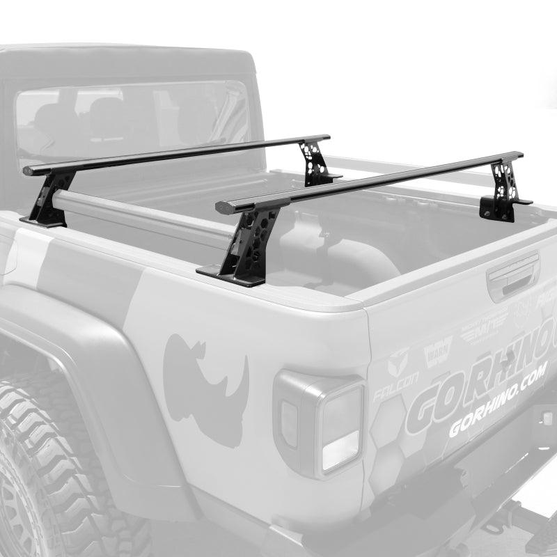 Go Rhino 20-22 Jeep Gladiator JT/16-22 Toy. Tacoma/05-21 Nssn Frontier XRS Cross Bars Kit - Tex. Blk - Corvette Realm