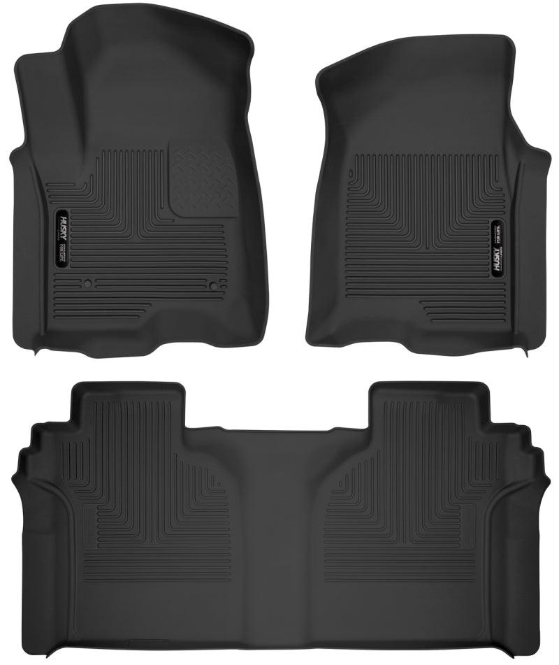 Husky Liners 19-23 Chevrolet Silverado 1500 CC X-Act Contour Front & Second Seat Floor Liners - Corvette Realm