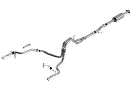 Borla F-150 21-25 2.7L/3.5L 4dr CC SB EC STB Lari/King R/Plinum/LTD 3/2.25 SRE CCat-Back Exhaust S-Type Chrome Tips