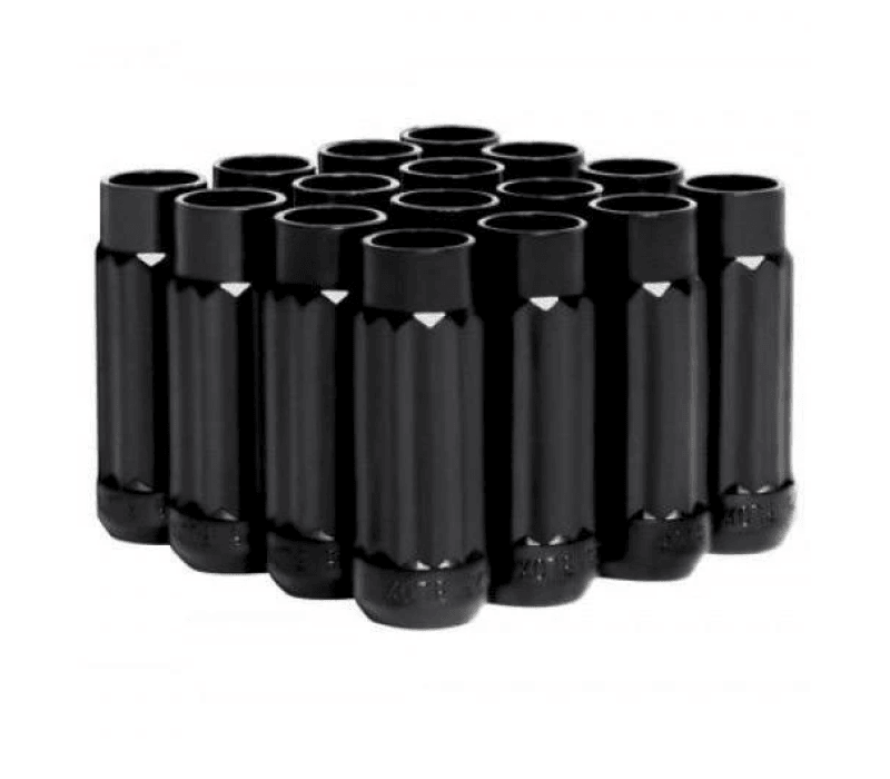 BLOX Racing 12-Sided P17 Tuner Lug Nuts 12x1.25 - Black Steel - Set of 16 - Corvette Realm