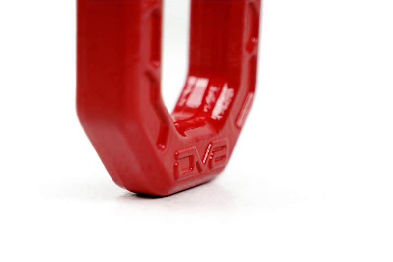 DV8 Offroad Elite Series D-Ring Shackles - Pair (Red) - Corvette Realm