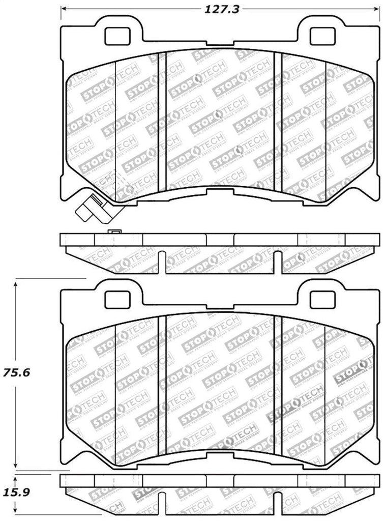 StopTech Performance 09-13 Infiniti FX35/FX37/FX45/FX50/08-13 G37 / 09-12 370Z Front Brake Pads - Corvette Realm