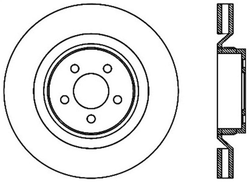 StopTech SportStop 06-09 Chrysler SRT-8 Front Right Drilled & Slotted Rotor - Corvette Realm