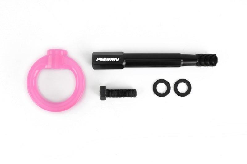 Perrin 15-19 Subaru WRX/STI Tow Hook Kit (Rear) - Hyper Pink - Corvette Realm