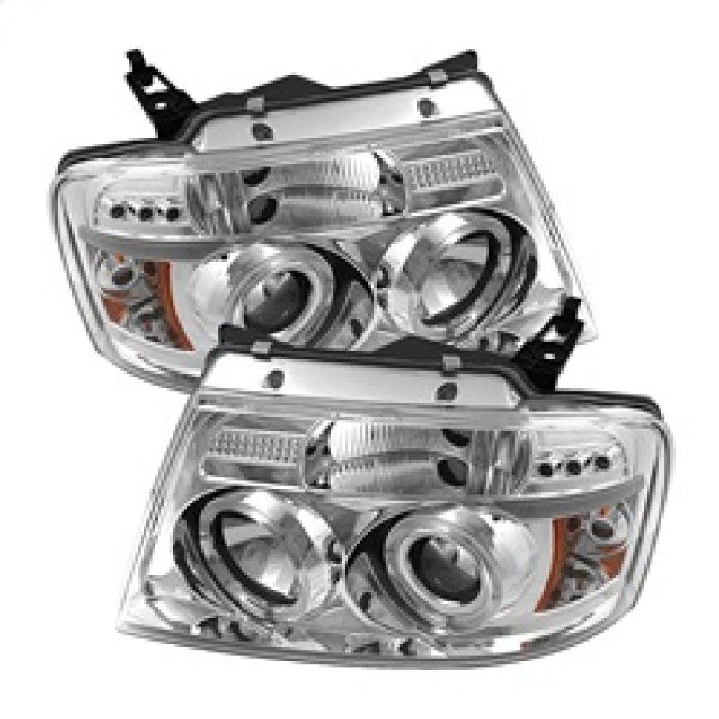 Spyder Ford F150 04-08 Projector Headlights Version 2 LED Halo LED Chrm PRO-YD-FF15004-HL-G2-C - Corvette Realm