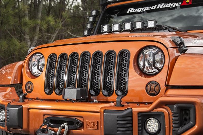 Rugged Ridge Grille Inserts Perforated 07-18 Jeep Wrangler - Corvette Realm