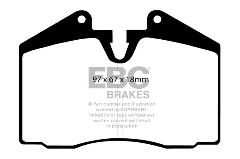 EBC 89-95 Ferrari 348 3.4 Redstuff Front/Rear Brake Pads (Axle Set Only) - Corvette Realm