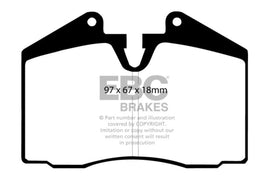 EBC 89-95 Ferrari 348 3.4 Redstuff Front/Rear Brake Pads (Axle Set Only) - Corvette Realm