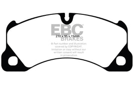 EBC 10+ Volkswagen Touareg 3.0 Supercharged Hybrid Redstuff Front Brake Pads - Corvette Realm