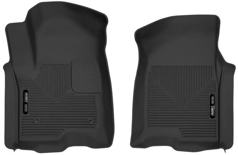 Husky Liners 19-23 Chevy Silverado 1500 Crew Cab/Double Cab X-Act Contour Front Black Floor Liners - Corvette Realm