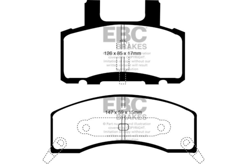 EBC 90-93 Chevrolet C20 8600 LB Greenstuff Front Brake Pads - Corvette Realm