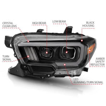 Load image into Gallery viewer, ANZO 2016-2017 Toyota Tacoma Projector Headlights w/ Plank Style Switchback Black w/ Amber - Corvette Realm