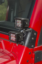 Load image into Gallery viewer, Rugged Ridge 97-06 Jeep Wrangler TJ Textured Black Dual A-Pillar Light Mount - Corvette Realm