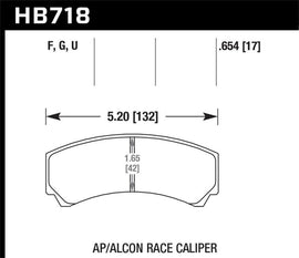 Hawk DTC-60 AP Racing/Alcon HB110 w/42mm Rad Depth Racing Brake Pads - Corvette Realm