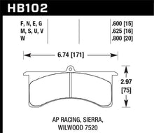 Load image into Gallery viewer, Hawk AP Racing 6 / Wilwood DTC-30 Brake Pads - Corvette Realm