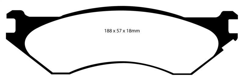 EBC 06-11 Dodge Ram 1500 Mega Cab 2WD Greenstuff Rear Brake Pads - Corvette Realm