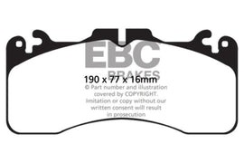 EBC 09+ Lexus LS460 4.6 Sport Redstuff Front Brake Pads - Corvette Realm