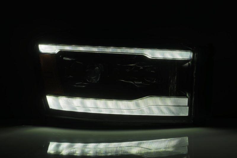 AlphaRex 06-08 Dodge Ram 1500HD PRO-Series Projector Headlights Plank Style Chrome w/Seq Signal/DRL - Corvette Realm
