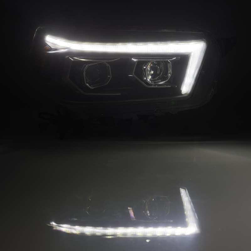 AlphaRex 10-13 Toyota 4Runner PRO-Series Projector Headlights Plank Style Black w/Seq Signal/DRL - Corvette Realm