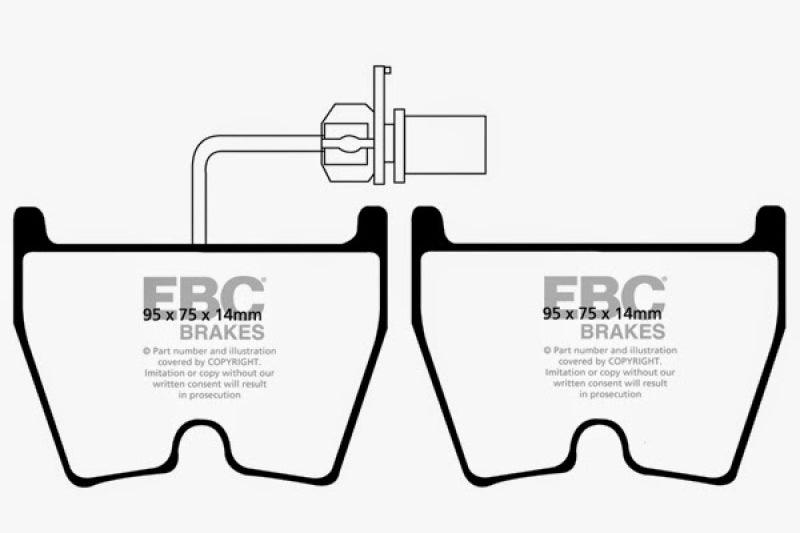 EBC 06-09 Audi RS4 4.2 (Cast Iron Rotors) Yellowstuff Front Brake Pads - Corvette Realm