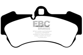 EBC 04-07 Porsche Cayenne 3.2 Redstuff Front Brake Pads - Corvette Realm