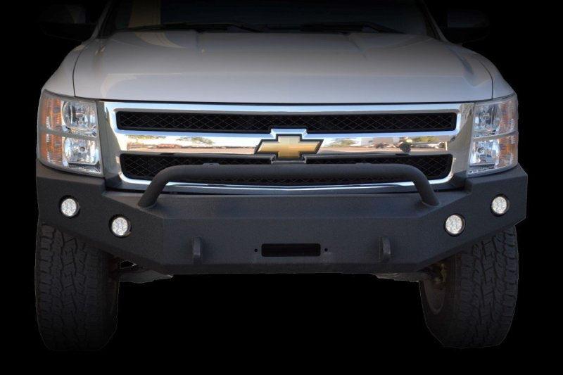 DV8 Offroad 07-13 Chevrolet Silverado 1500 Front Bumper - Black Powdercoat - Corvette Realm