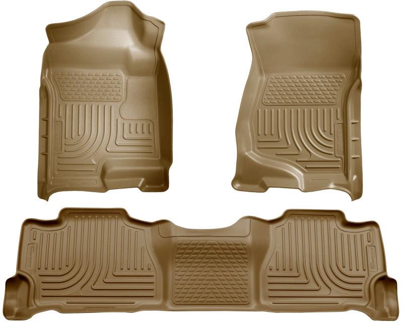 Husky Liners 07-13 GM Escalade/Suburban/Yukon WeatherBeater Tan Front & 2nd Seat Floor Liners - Corvette Realm