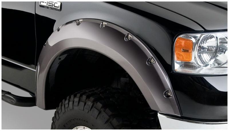 Bushwacker 04-08 Ford F-150 Styleside Pocket Style Flares 4pc 66.0/78.0/96.0in Bed - Black - Corvette Realm