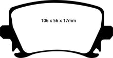 Load image into Gallery viewer, EBC 06-13 Audi A3 2.0 Turbo (Girling rear caliper) Yellowstuff Rear Brake Pads - Corvette Realm
