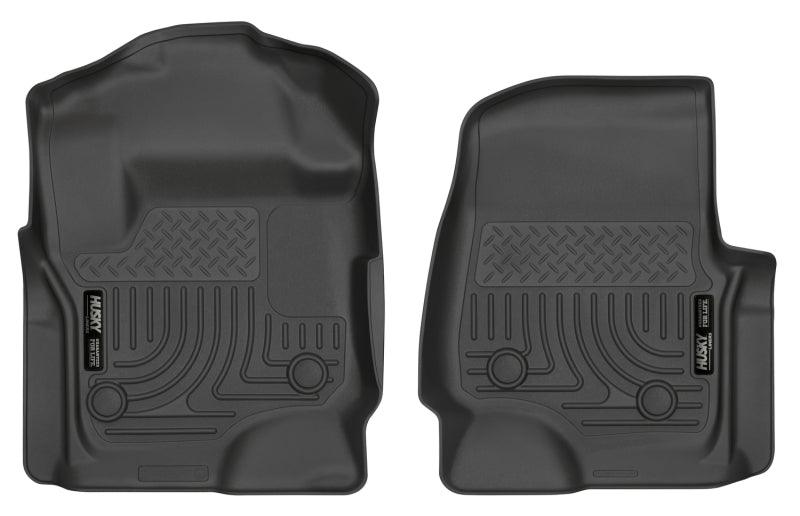 Husky Liners 17 Ford F-250 Super Duty SuperCab WeatherBeater Black Floor Liners - Corvette Realm