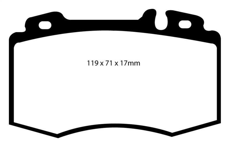 EBC 02-04 Mercedes-Benz C32 AMG (W203) 3.2 Supercharged Yellowstuff Front Brake Pads - Corvette Realm