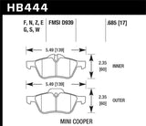 Hawk 02-06 Mini Cooper / Cooper S HP+  Street Front Brake Pads