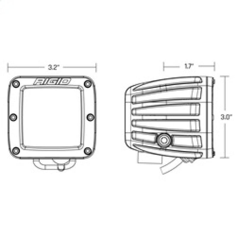 Rigid Industries D-Series Spot w/ Amber PRO Lens (Pair) - Corvette Realm