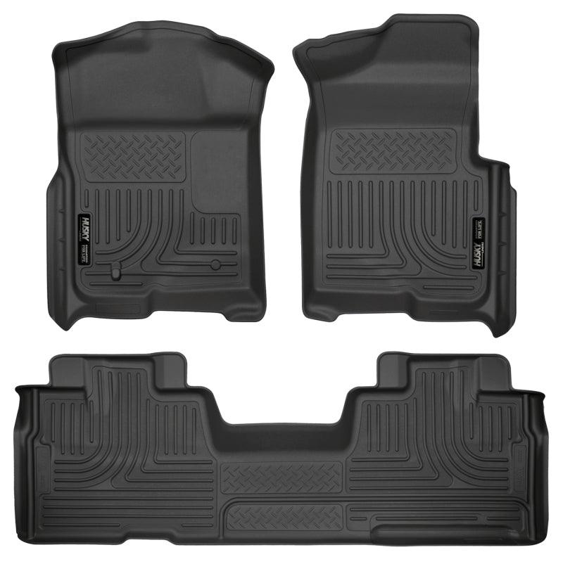 Husky Liners 09-12 Ford F-150 Super Cab WeatherBeater Combo Black Floor Liners - Corvette Realm