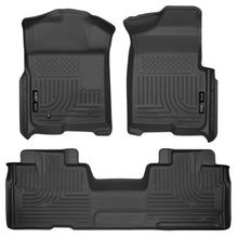 Load image into Gallery viewer, Husky Liners 09-12 Ford F-150 Super Cab WeatherBeater Combo Black Floor Liners - Corvette Realm