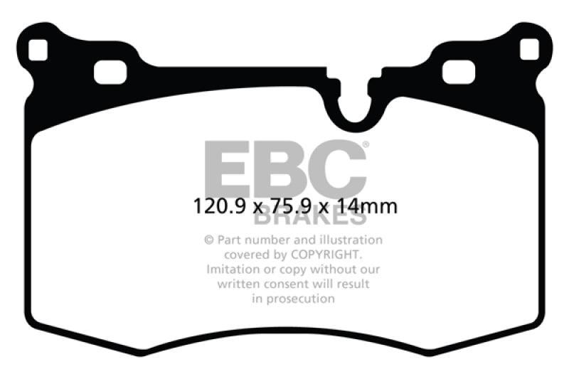EBC 09-14 Mini Hardtop 1.6 Turbo J.C Works Redstuff Front Brake Pads - Corvette Realm