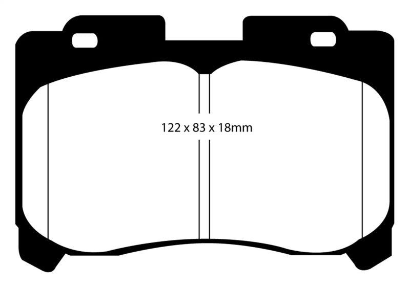 EBC 93-98 Toyota Supra 3.0 Twin Turbo Yellowstuff Front Brake Pads - Corvette Realm
