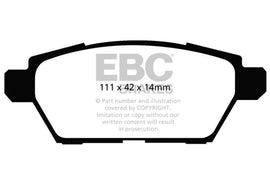 EBC 06-09 Ford Fusion 2.3 Redstuff Rear Brake Pads - Corvette Realm