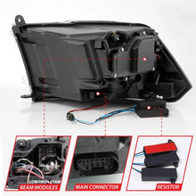 Load image into Gallery viewer, ANZO 2009-2018 Dodge Ram 1500 Led Projector Plank Style Switchback H.L Halo Chrome Amber (OE Style) - Corvette Realm